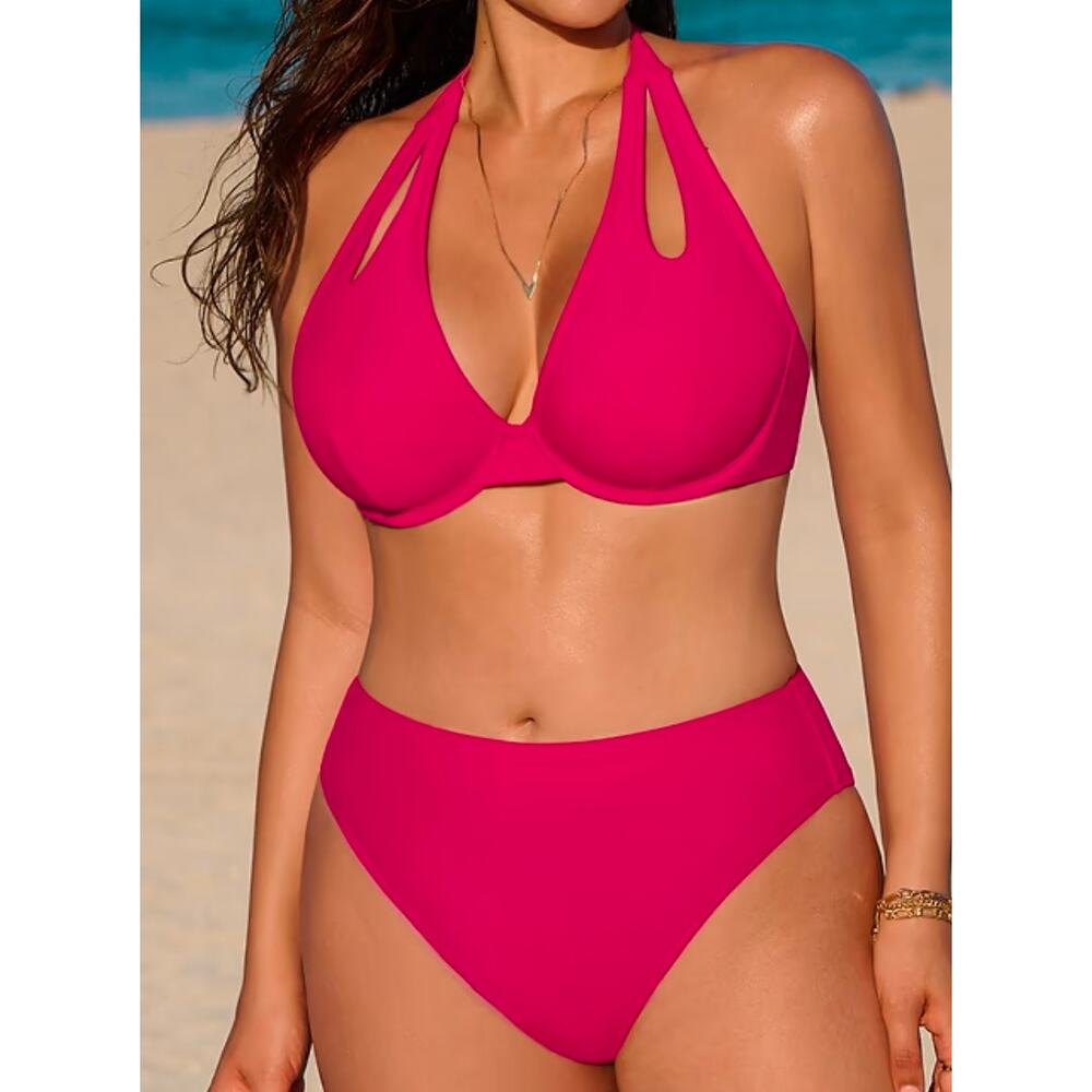 Cupshe Fresh Cherry DD+ Bikini Set Bikini Size M DD Cup NWT